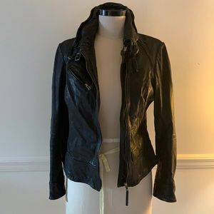 All Saints leather motorcycle jacket